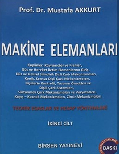 Makine Elemanları 2. Cilt Mustafa Akkurt