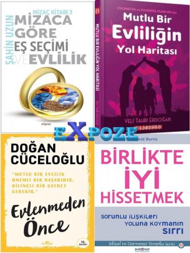 Evlilik Seti 4 Kitap - Mizaca Göre Eş Seçimi ve Evlilik, Evlenmeden Ön