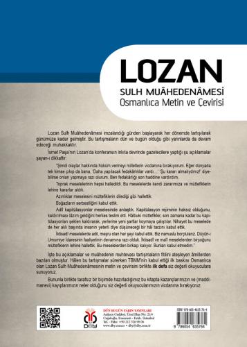 Lozan Sulh Muâhedenâmesi - Osmanlıca Metin ve Çevirisi Mustafa Zahit Ö