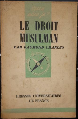 La Droit Musulman Raymond Charles